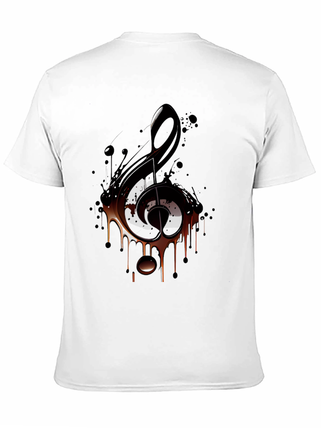 Musical Note Graphic Tee - Black
