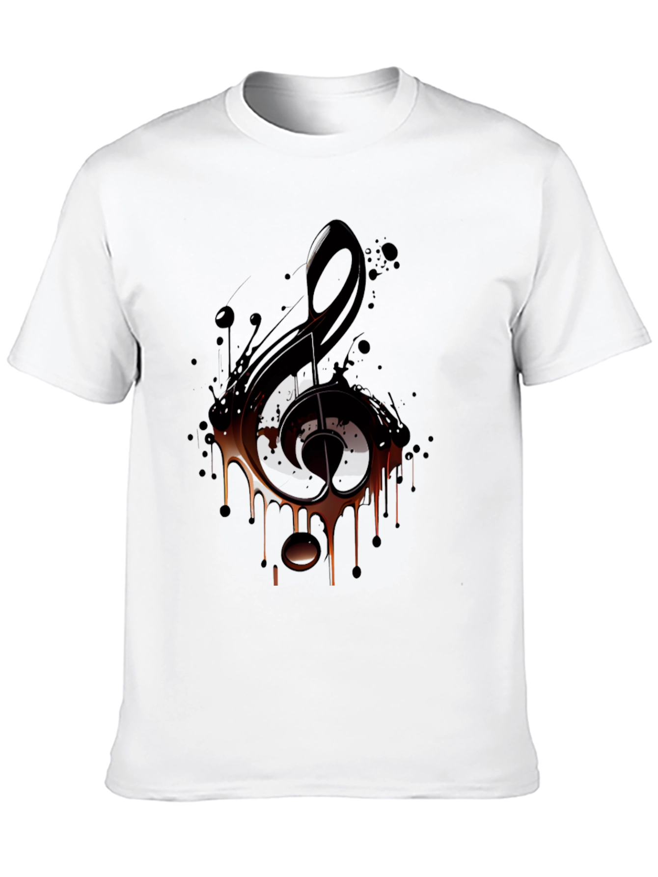 Musical Note Graphic Tee - Black