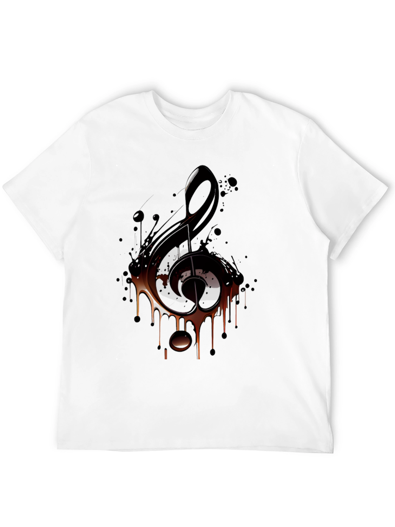 Musical Note Graphic Tee - Black