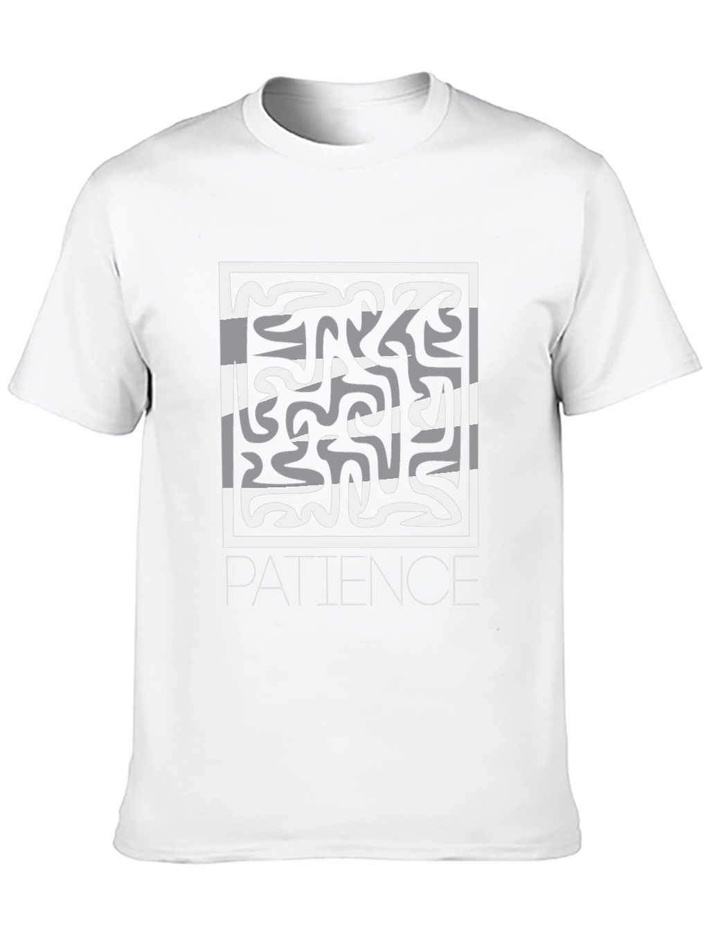 Patience Graphic Print Black Crew Neck T-Shirt