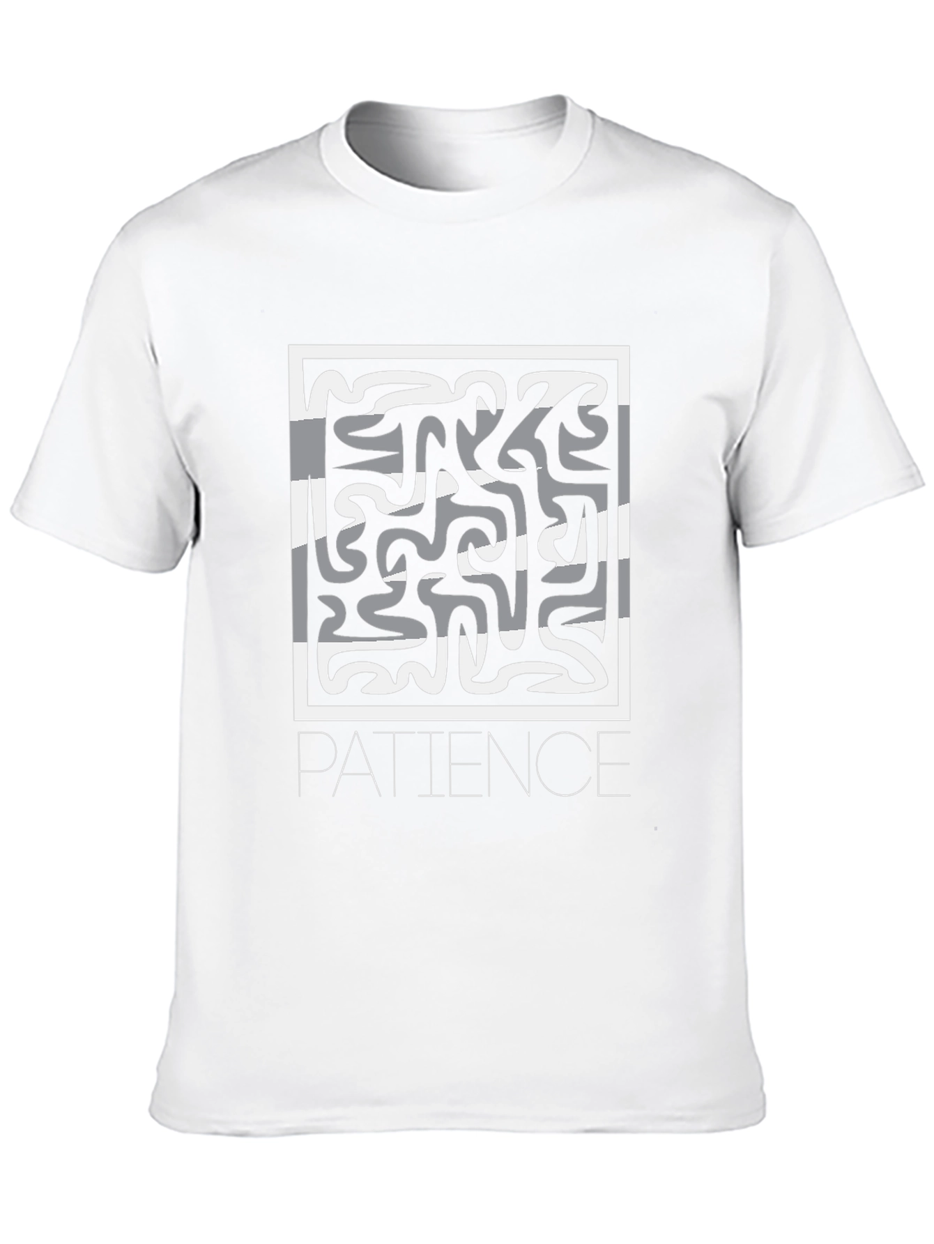 Patience Graphic Print Black Crew Neck T-Shirt