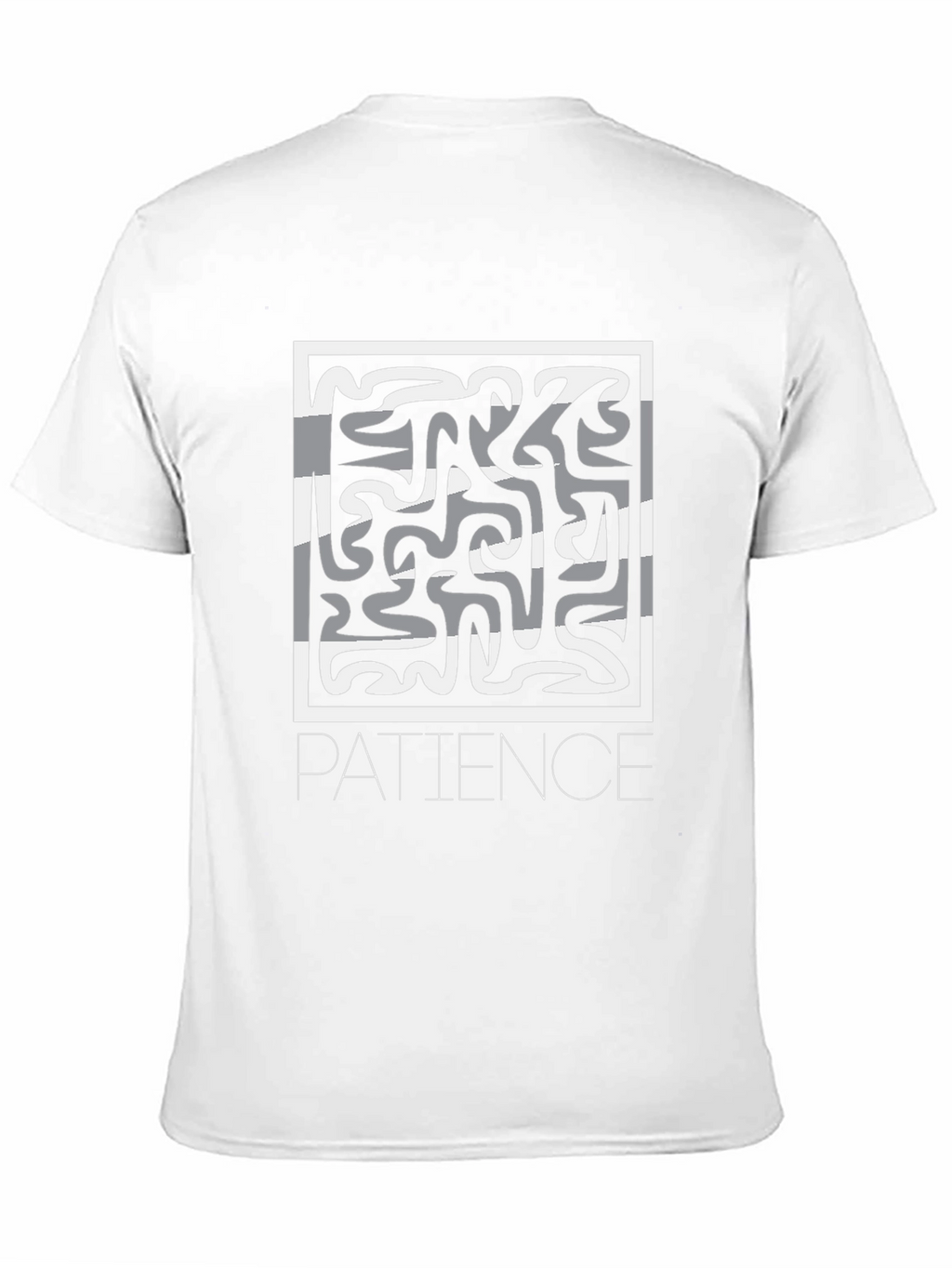 Patience Graphic Print Black Crew Neck T-Shirt