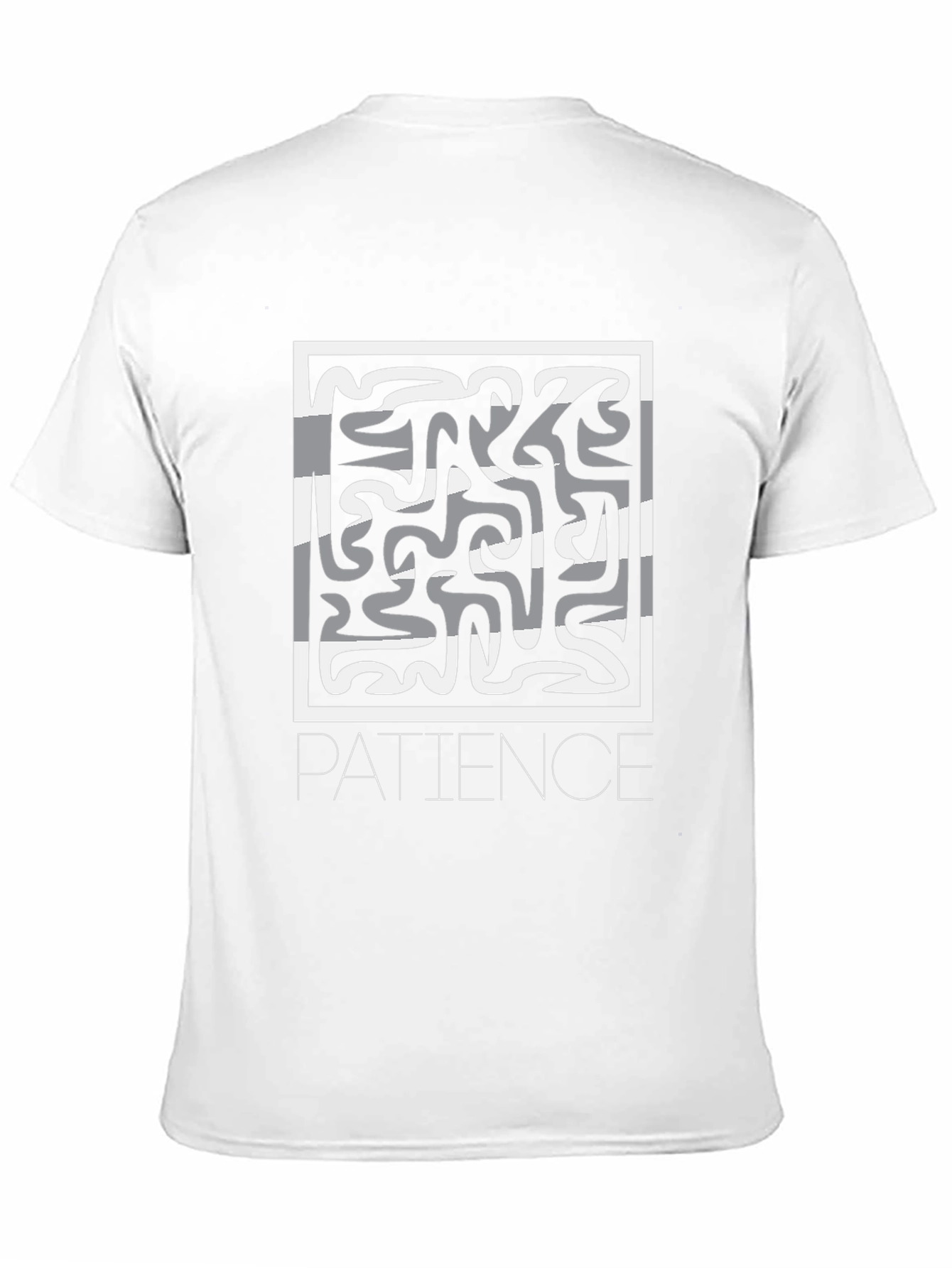 Patience Graphic Print Black Crew Neck T-Shirt