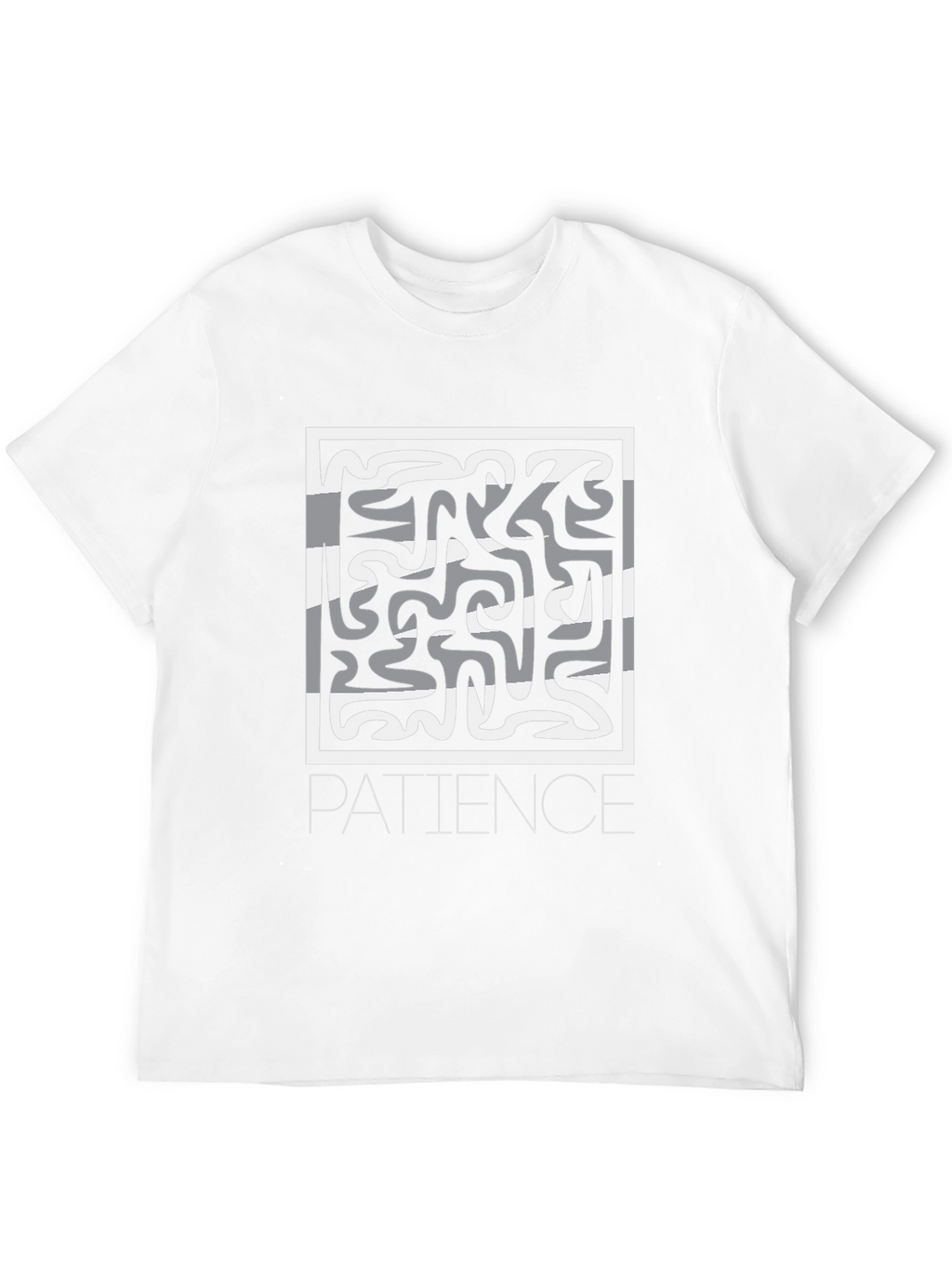Patience Graphic Print Black Crew Neck T-Shirt