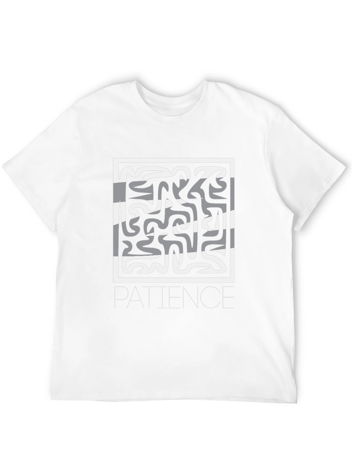 Patience Graphic Print Black Crew Neck T-Shirt