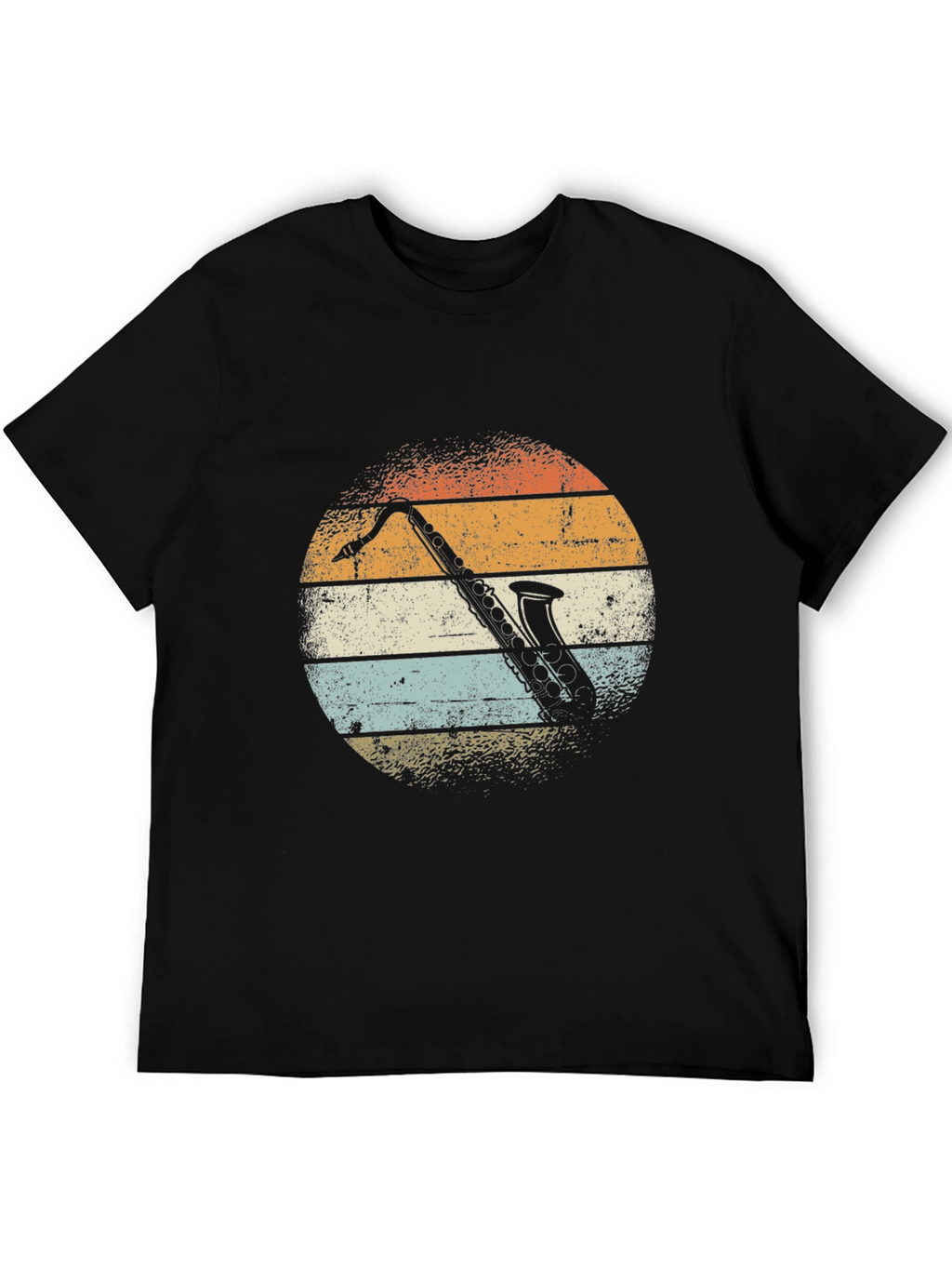 Retro Saxophone Sunset Graphic T-Shirt