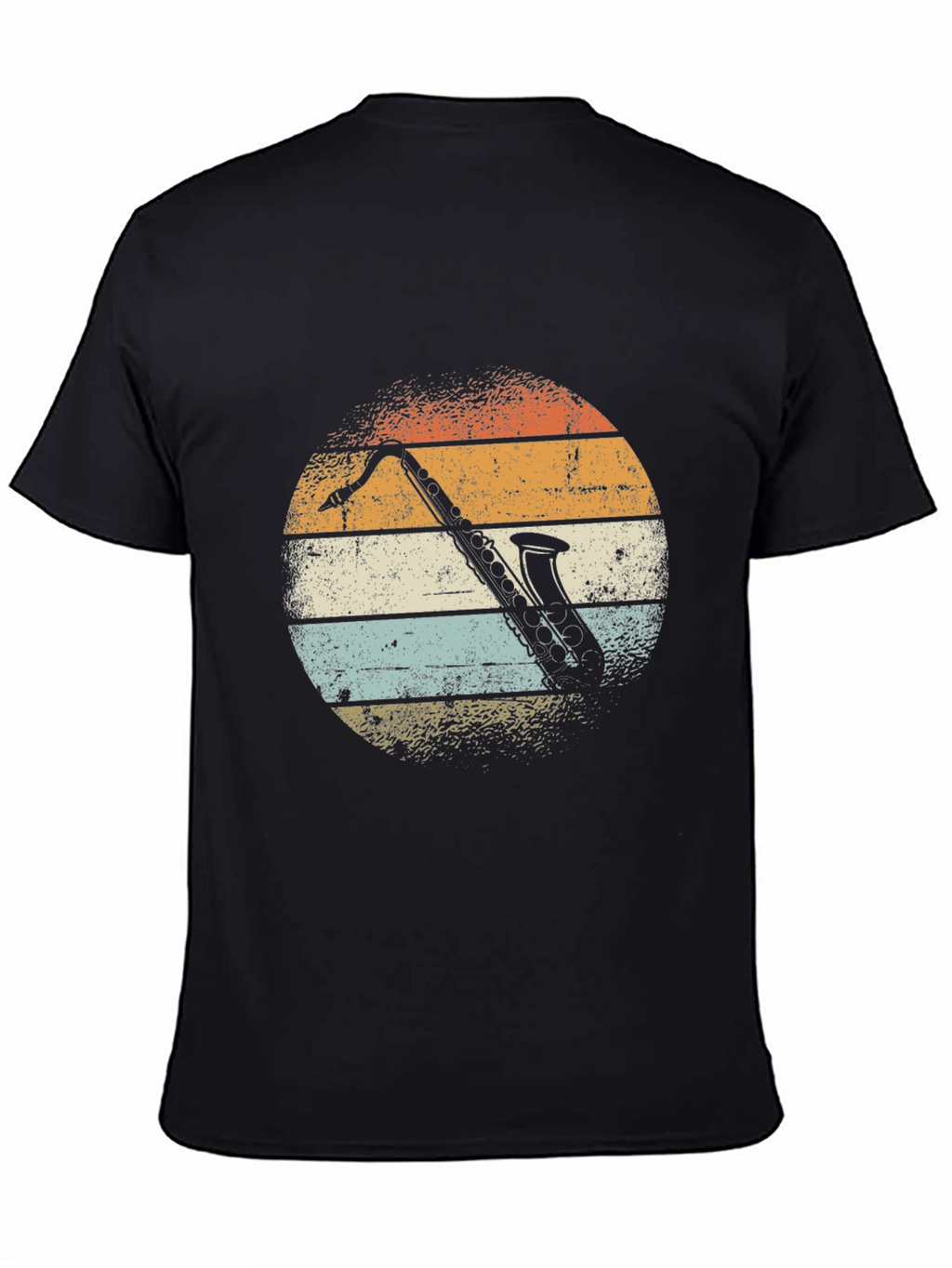 Retro Saxophone Sunset Graphic T-Shirt