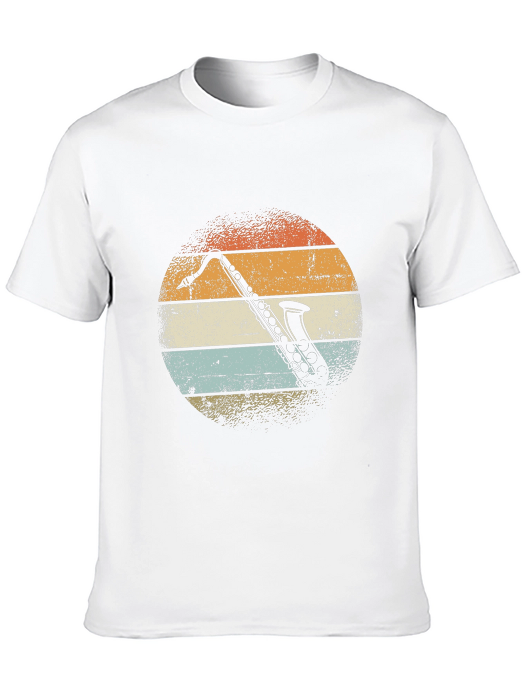 Retro Saxophone Sunset Graphic T-Shirt