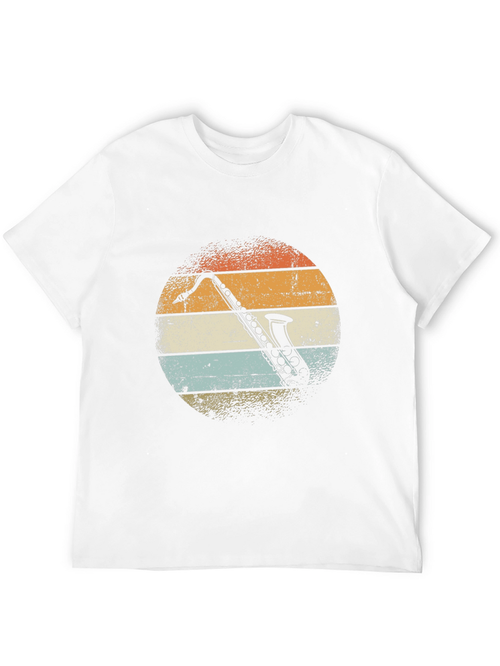 Retro Saxophone Sunset Graphic T-Shirt