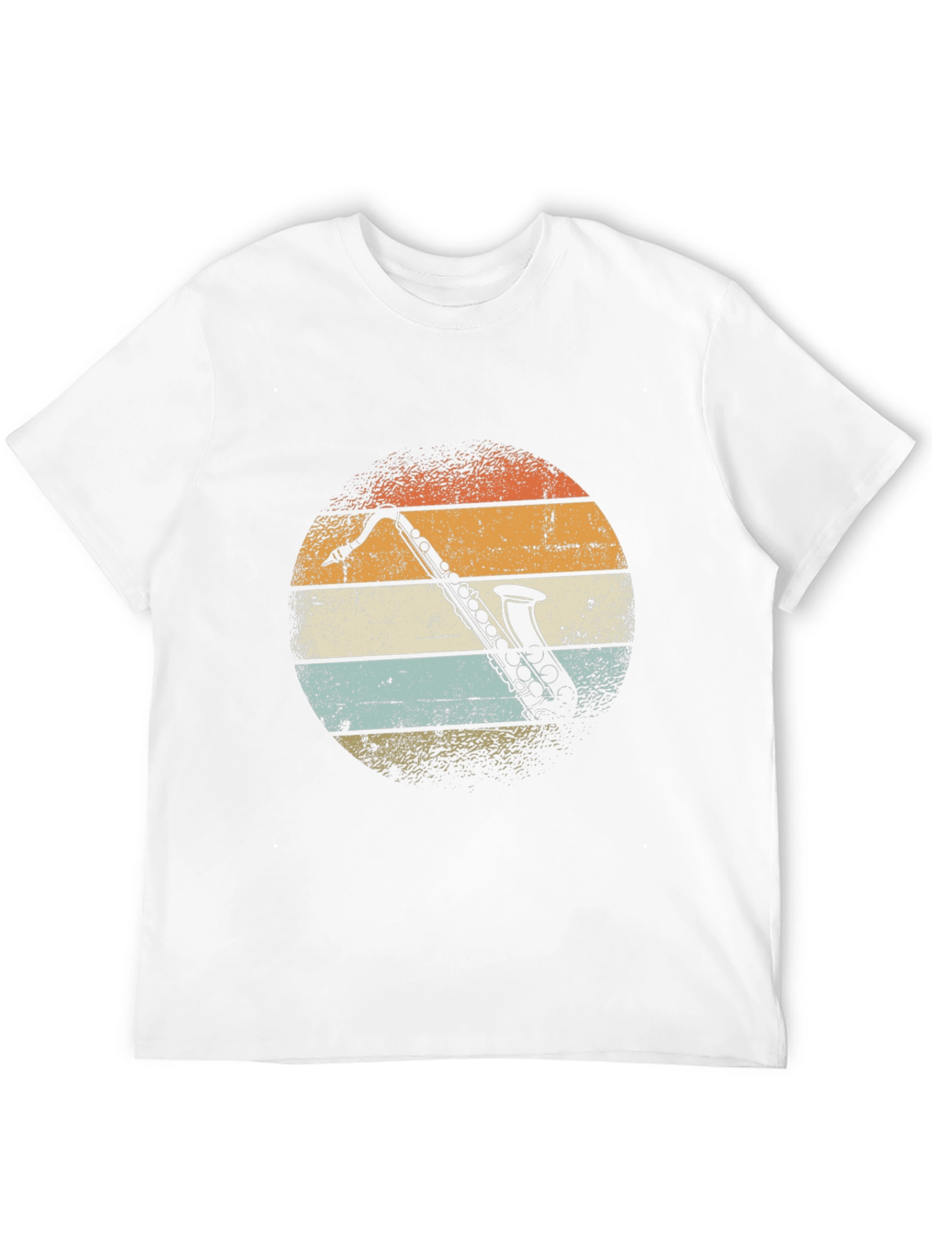 Retro Saxophone Sunset Graphic T-Shirt