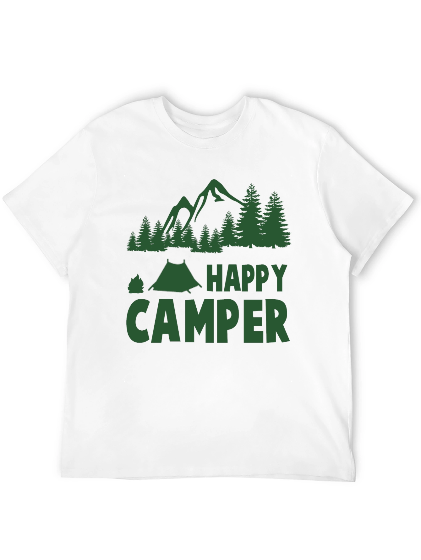 Happy Camper Graphic T-Shirt - Camping Adventure Tee