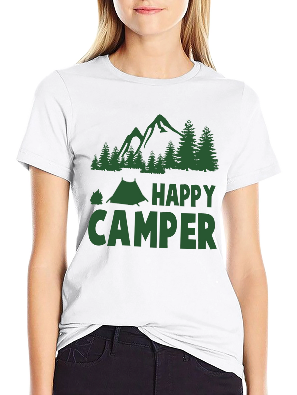 Happy Camper Graphic T-Shirt - Camping Adventure Tee