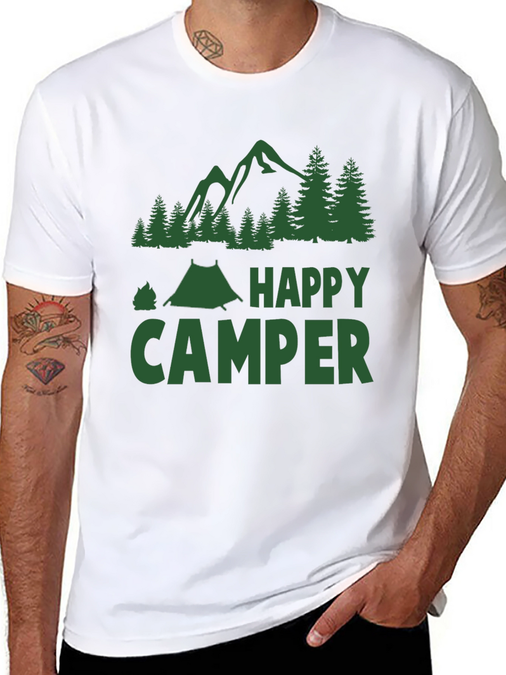 Happy Camper Graphic T-Shirt - Camping Adventure Tee