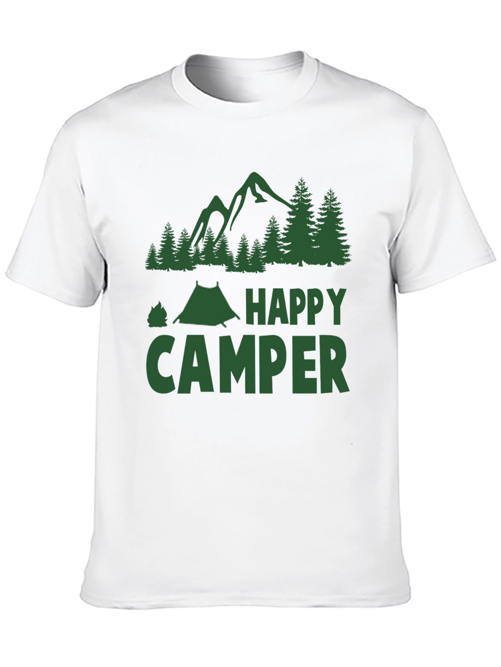 Happy Camper Graphic T-Shirt - Camping Adventure Tee