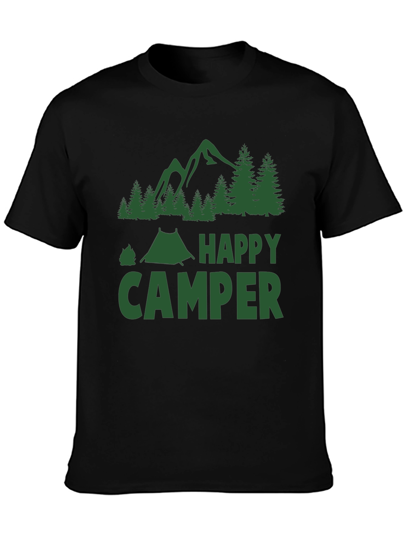 Happy Camper Graphic T-Shirt - Camping Adventure Tee