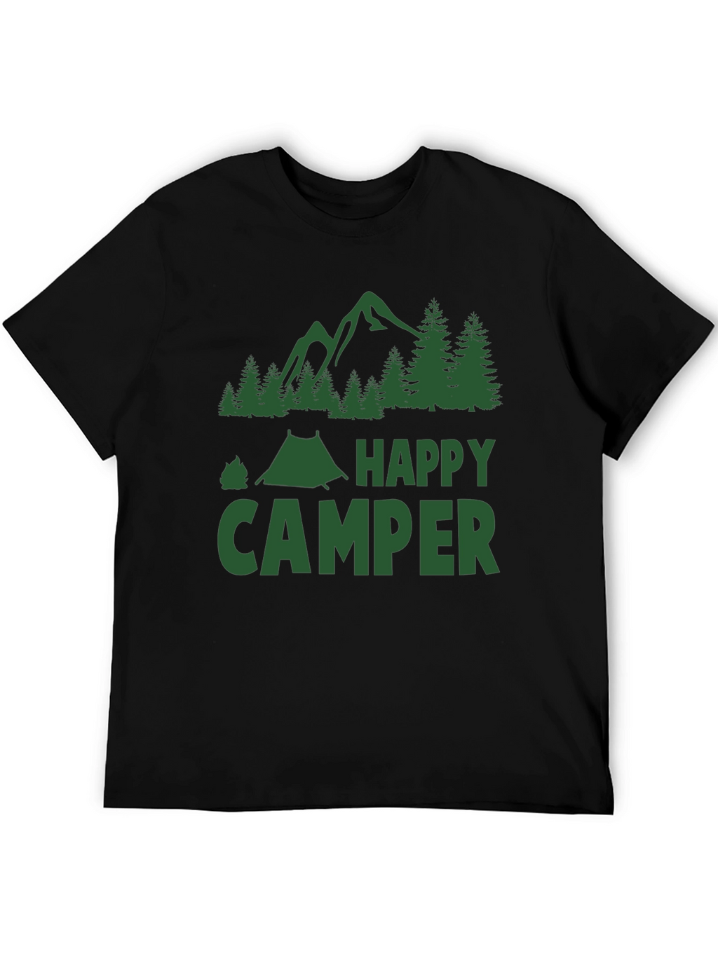 Happy Camper Graphic T-Shirt - Camping Adventure Tee