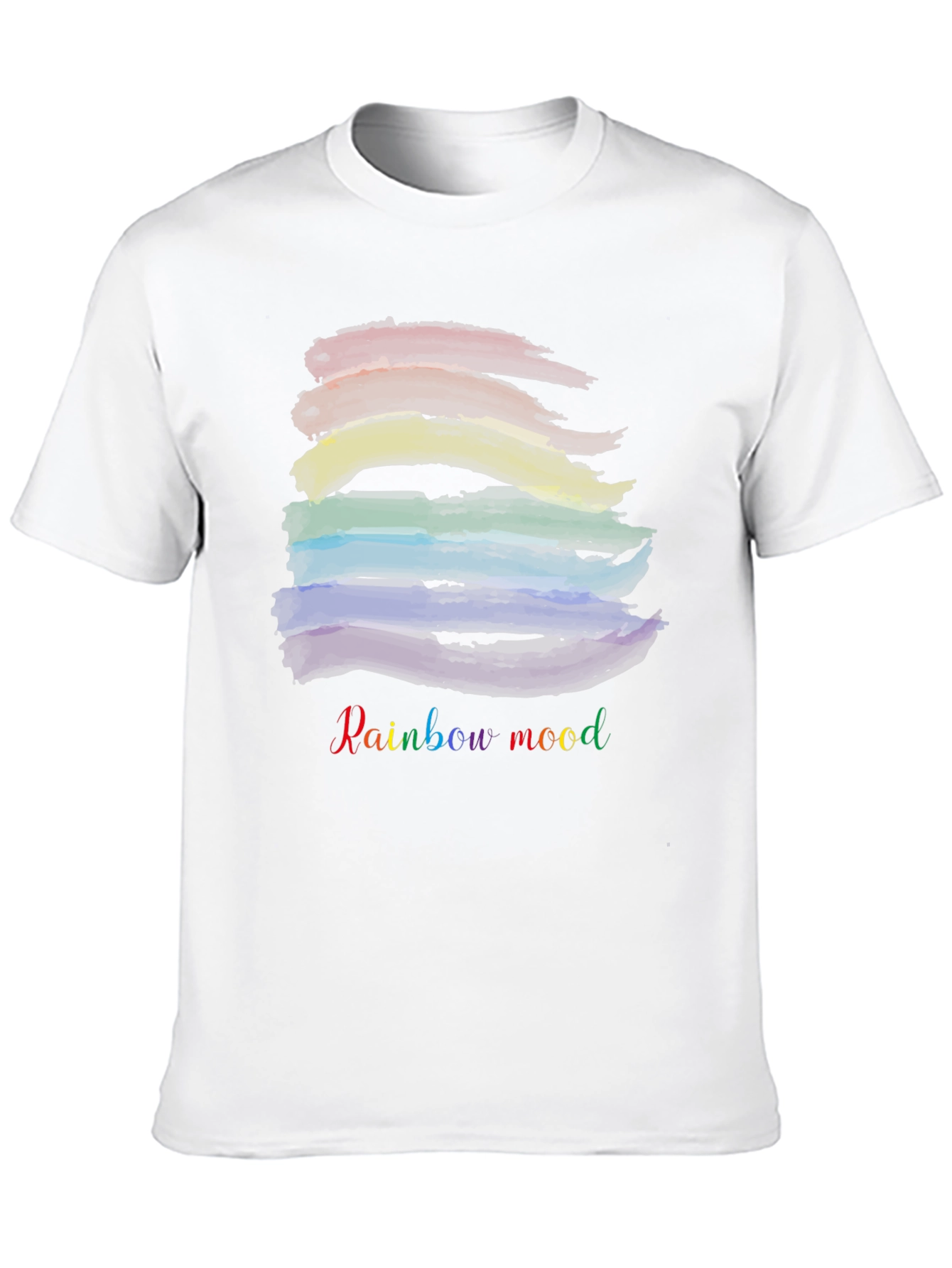 Rainbow Mood Black T-Shirt: Stylish & Comfortable
