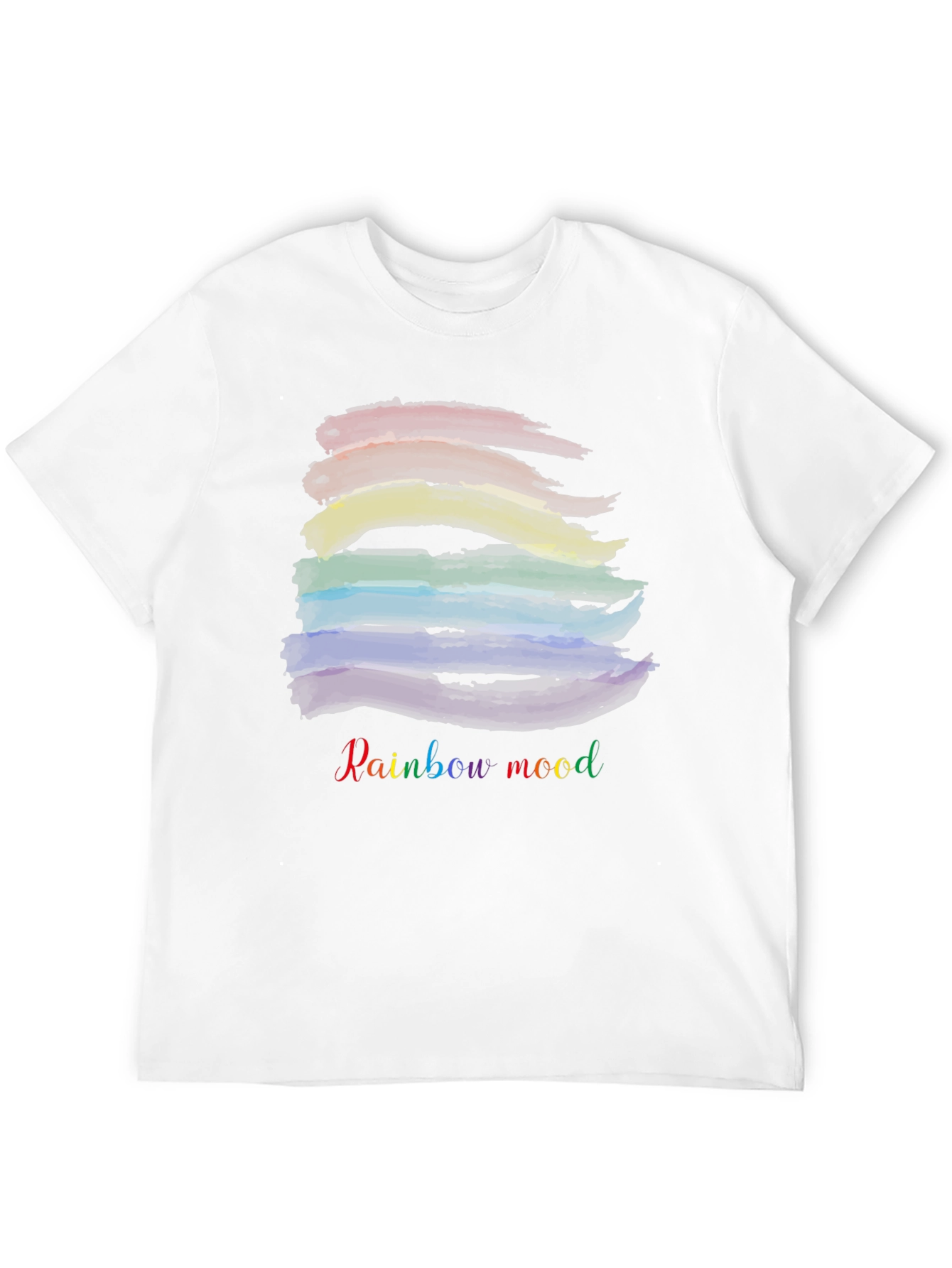 Rainbow Mood Black T-Shirt: Stylish & Comfortable