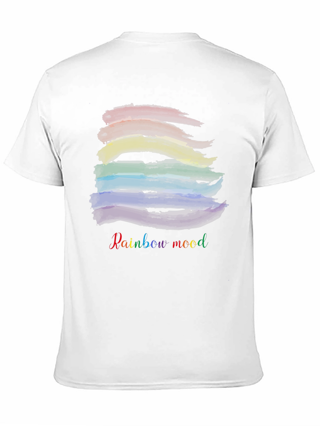 Rainbow Mood Black T-Shirt: Stylish & Comfortable