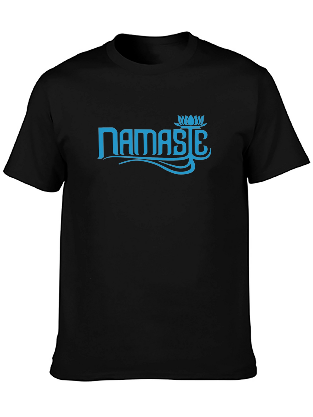Namaste Graphic Tee - Relaxed Fit Black Cotton Shirt