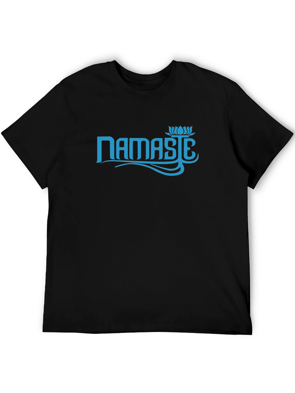 Namaste Graphic Tee - Relaxed Fit Black Cotton Shirt