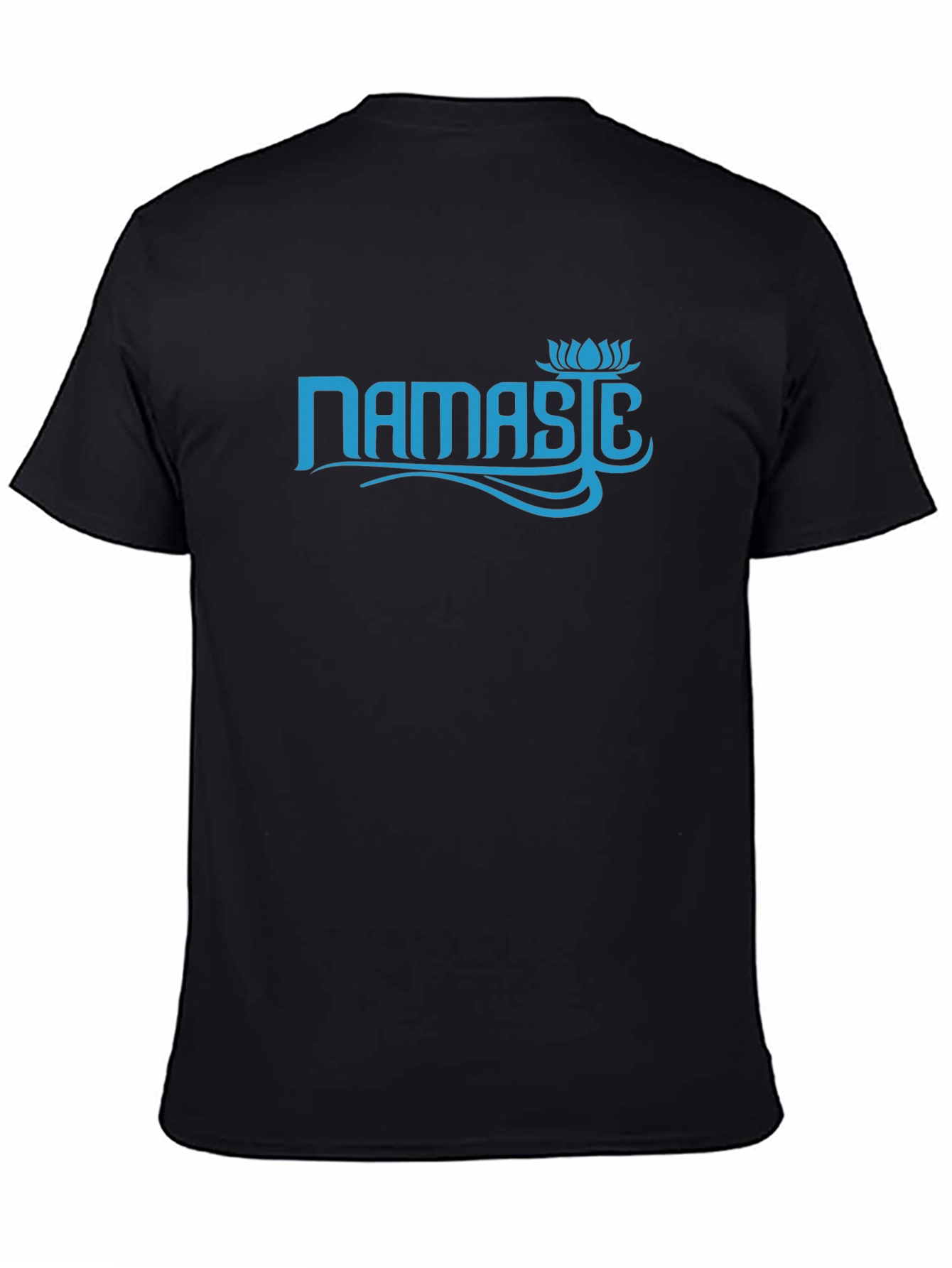 Namaste Graphic Tee - Relaxed Fit Black Cotton Shirt