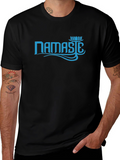Namaste Graphic Tee - Relaxed Fit Black Cotton Shirt