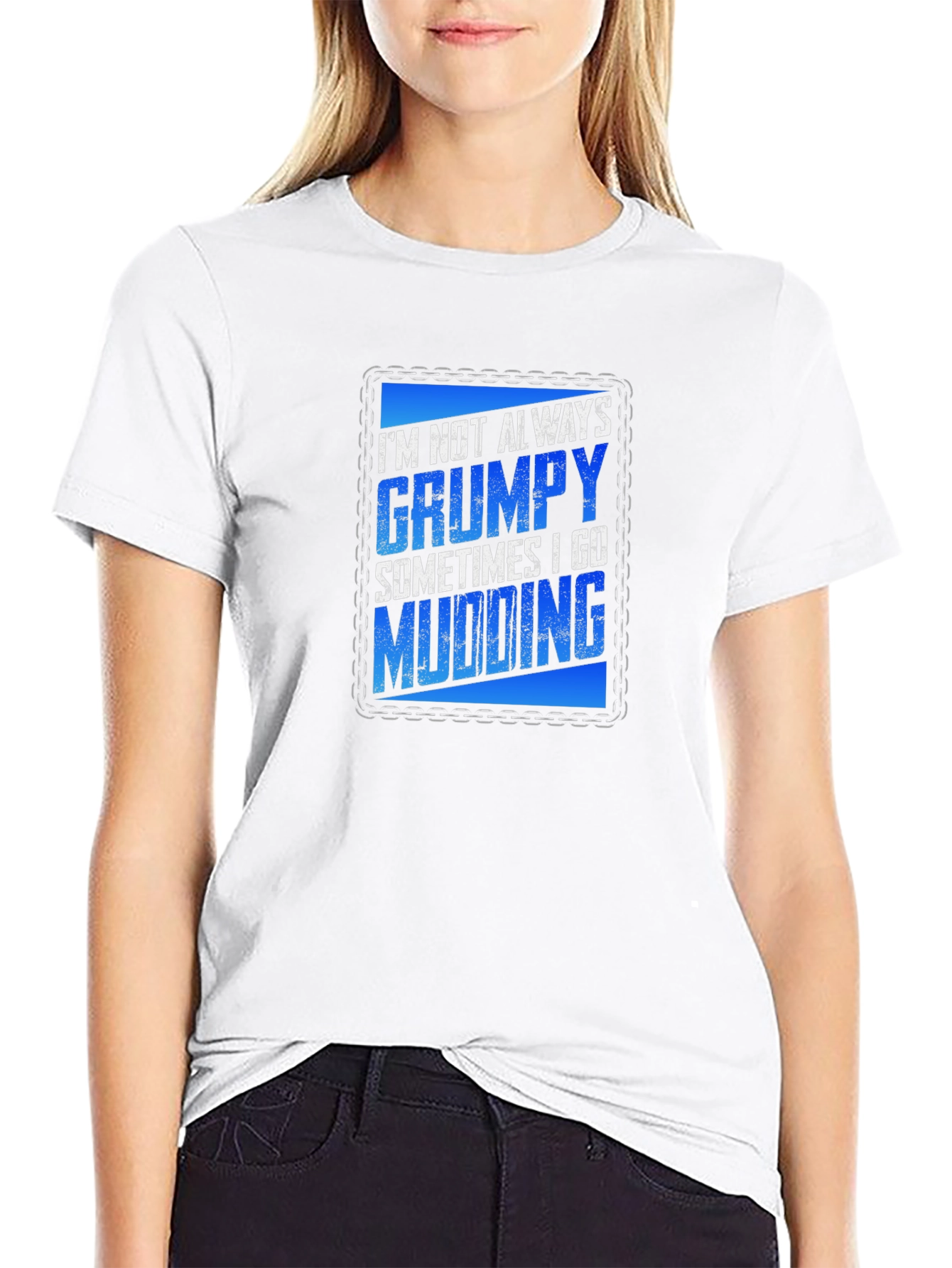 Grumpy Mudding T-Shirt - Black Graphic Tee for Mud Bogging Fans