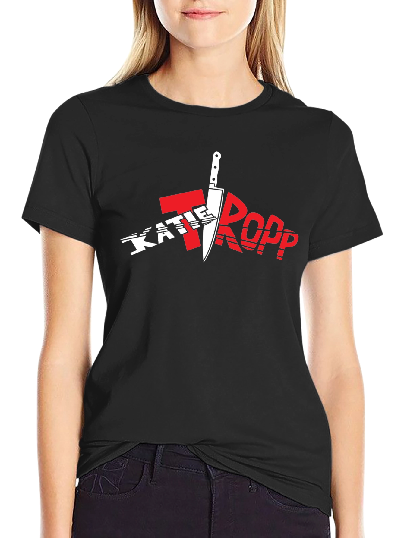 Katie Tropp Black Graphic Tee