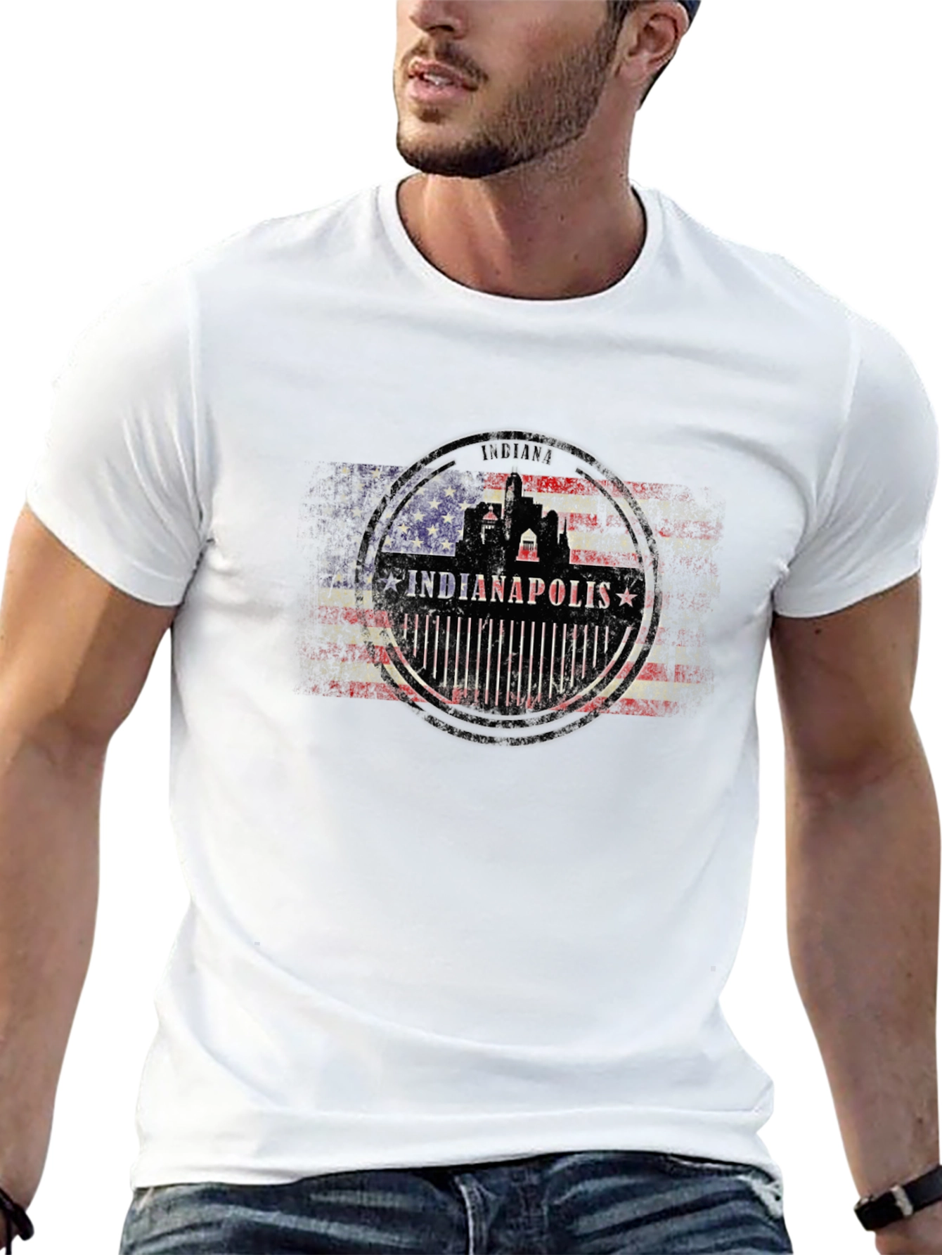 Indianapolis Flag Graphic T-Shirt