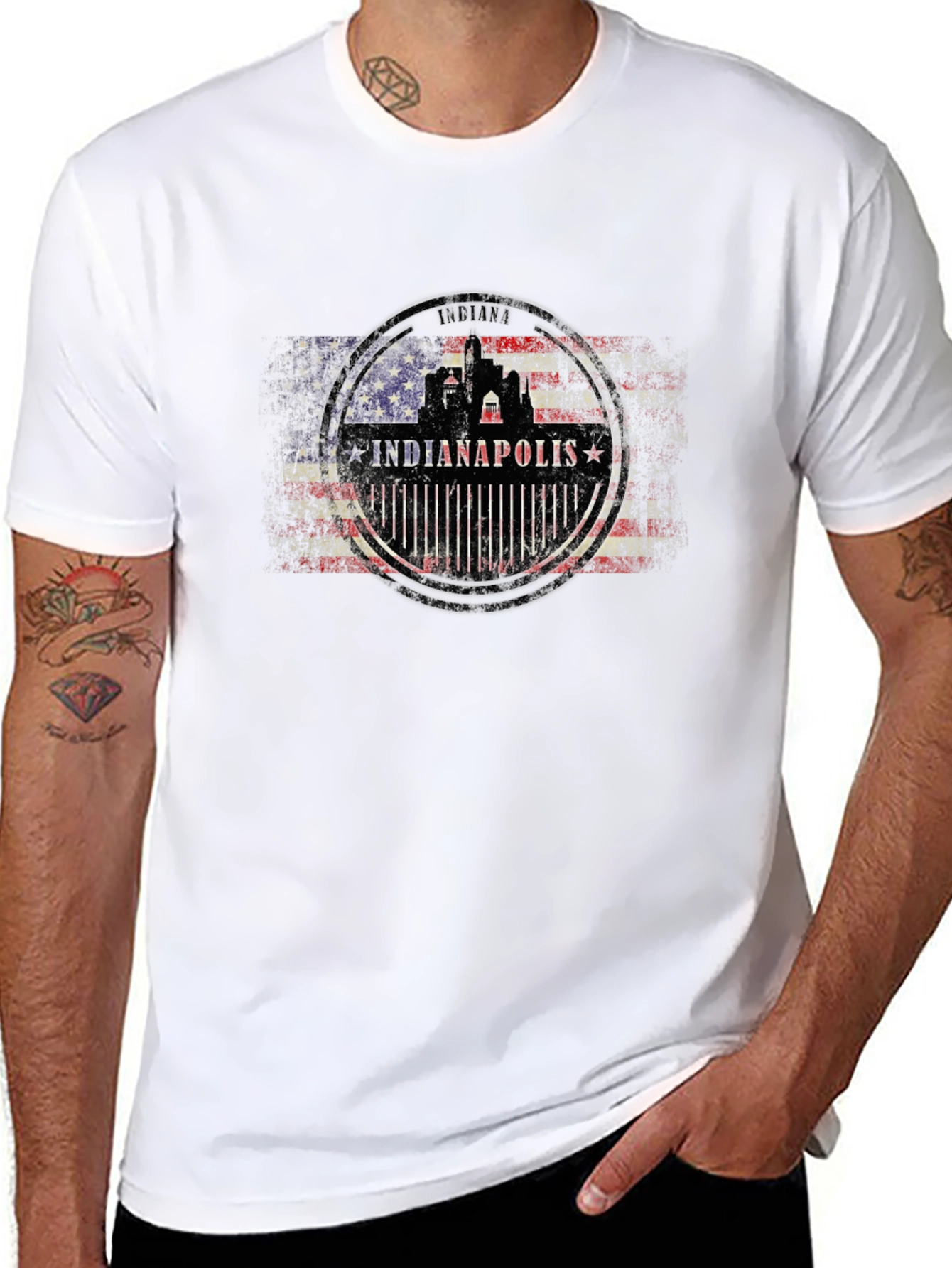 Indianapolis Flag Graphic T-Shirt
