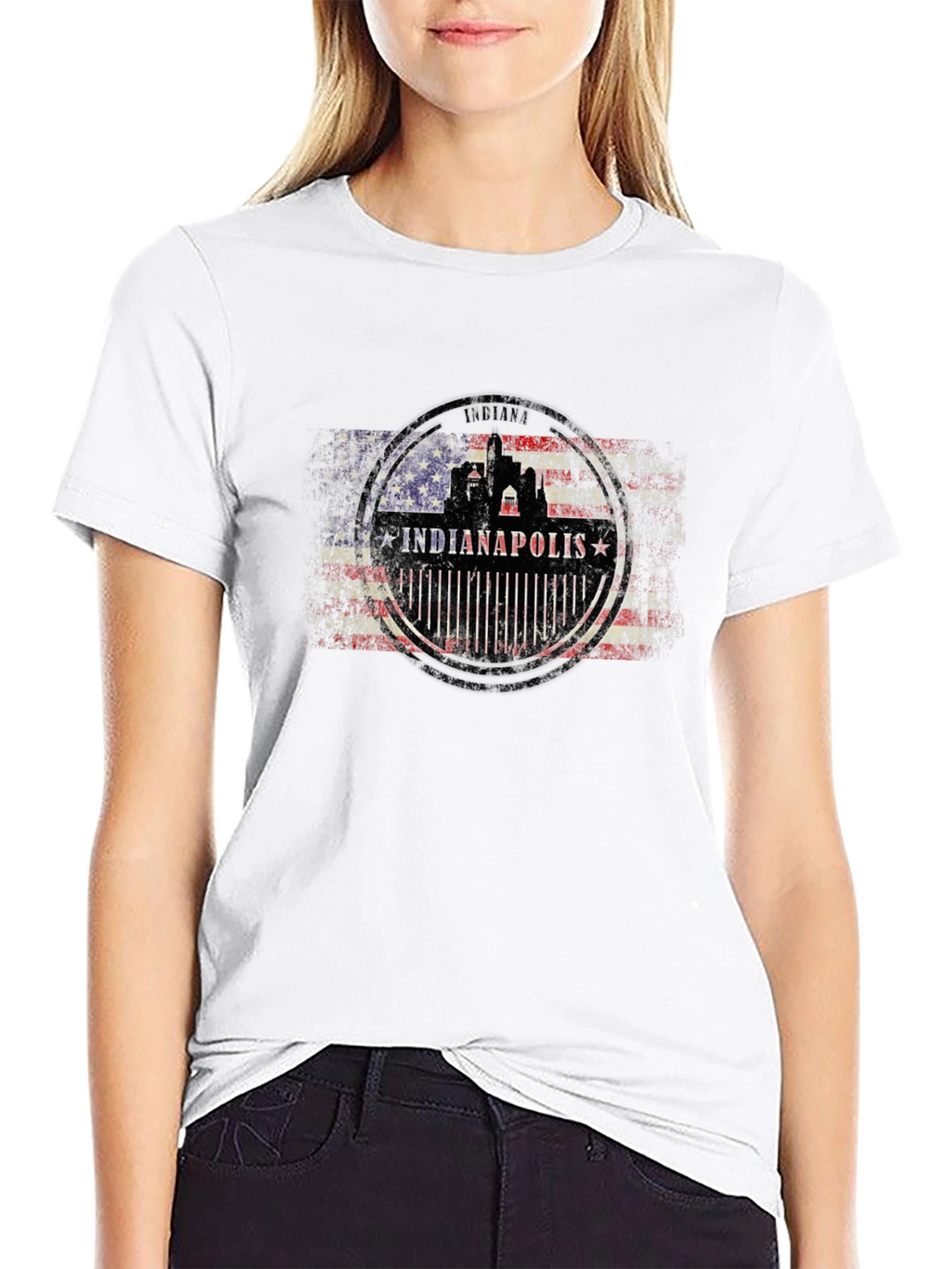 Indianapolis Flag Graphic T-Shirt