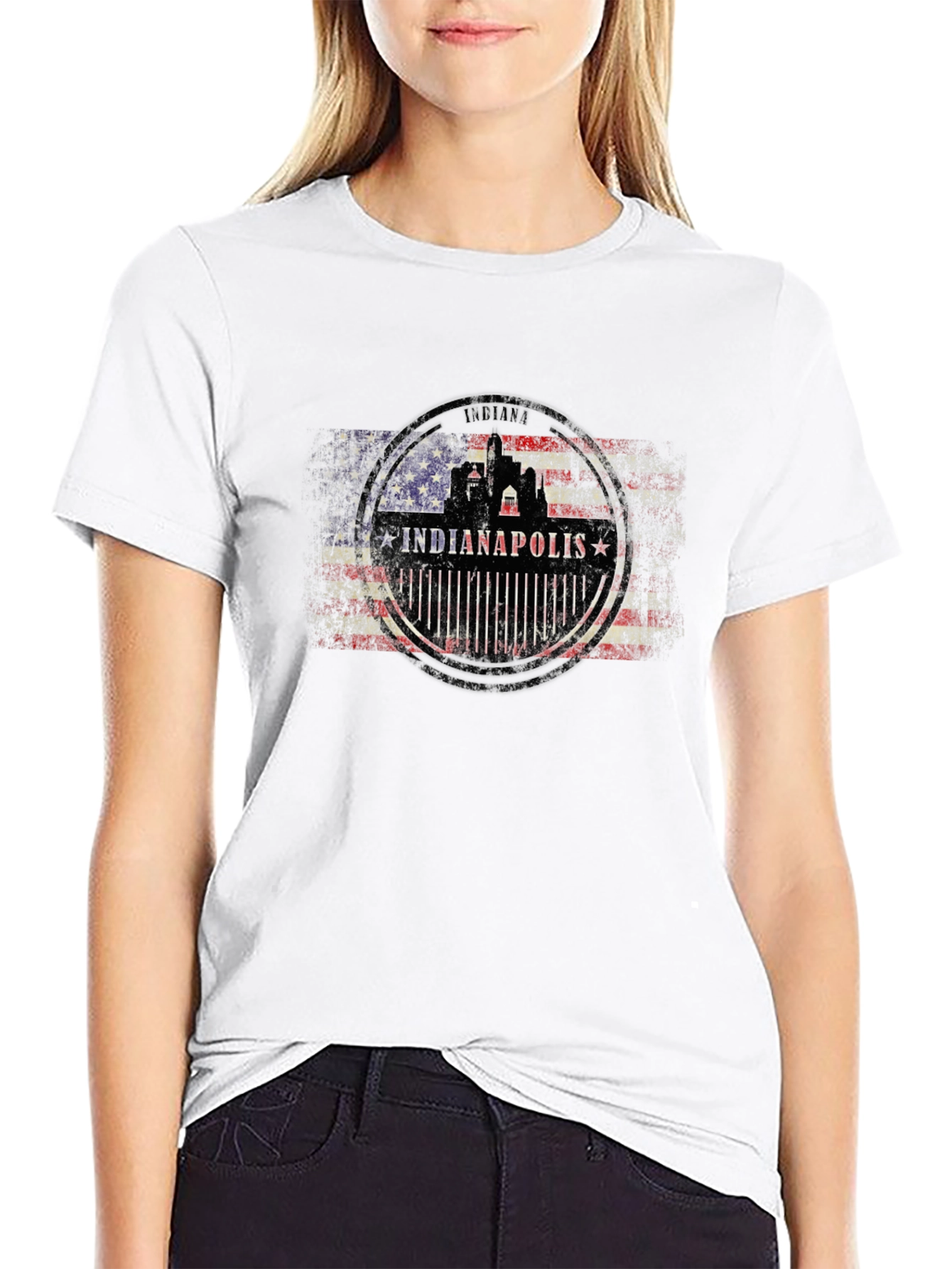 Indianapolis Flag Graphic T-Shirt