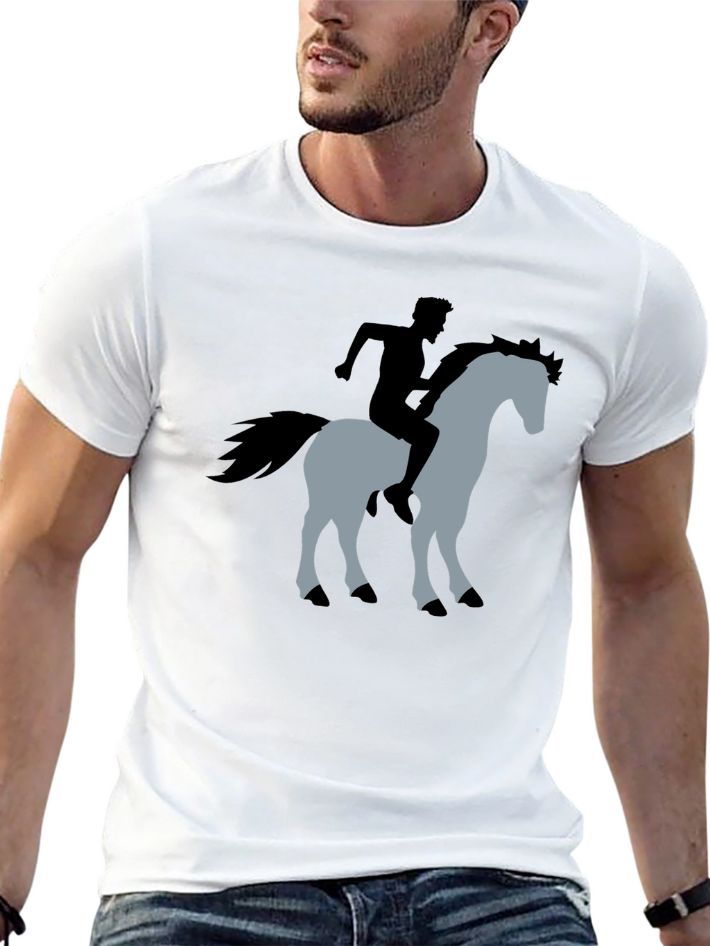 Equestrian Graphic T-Shirt - Stylish Rider Design