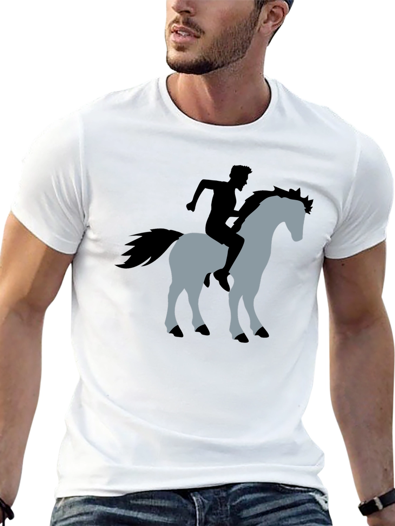 Equestrian Graphic T-Shirt - Stylish Rider Design