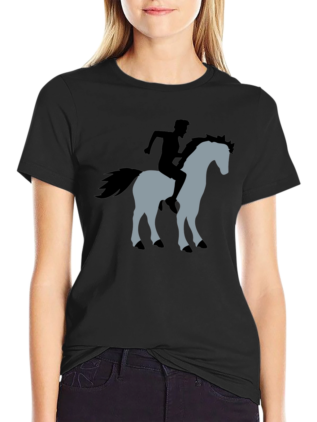 Equestrian Graphic T-Shirt - Stylish Rider Design