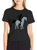 Equestrian Graphic T-Shirt - Stylish Rider Design