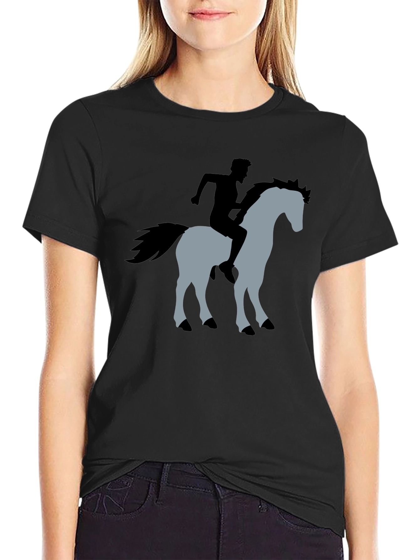Equestrian Graphic T-Shirt - Stylish Rider Design