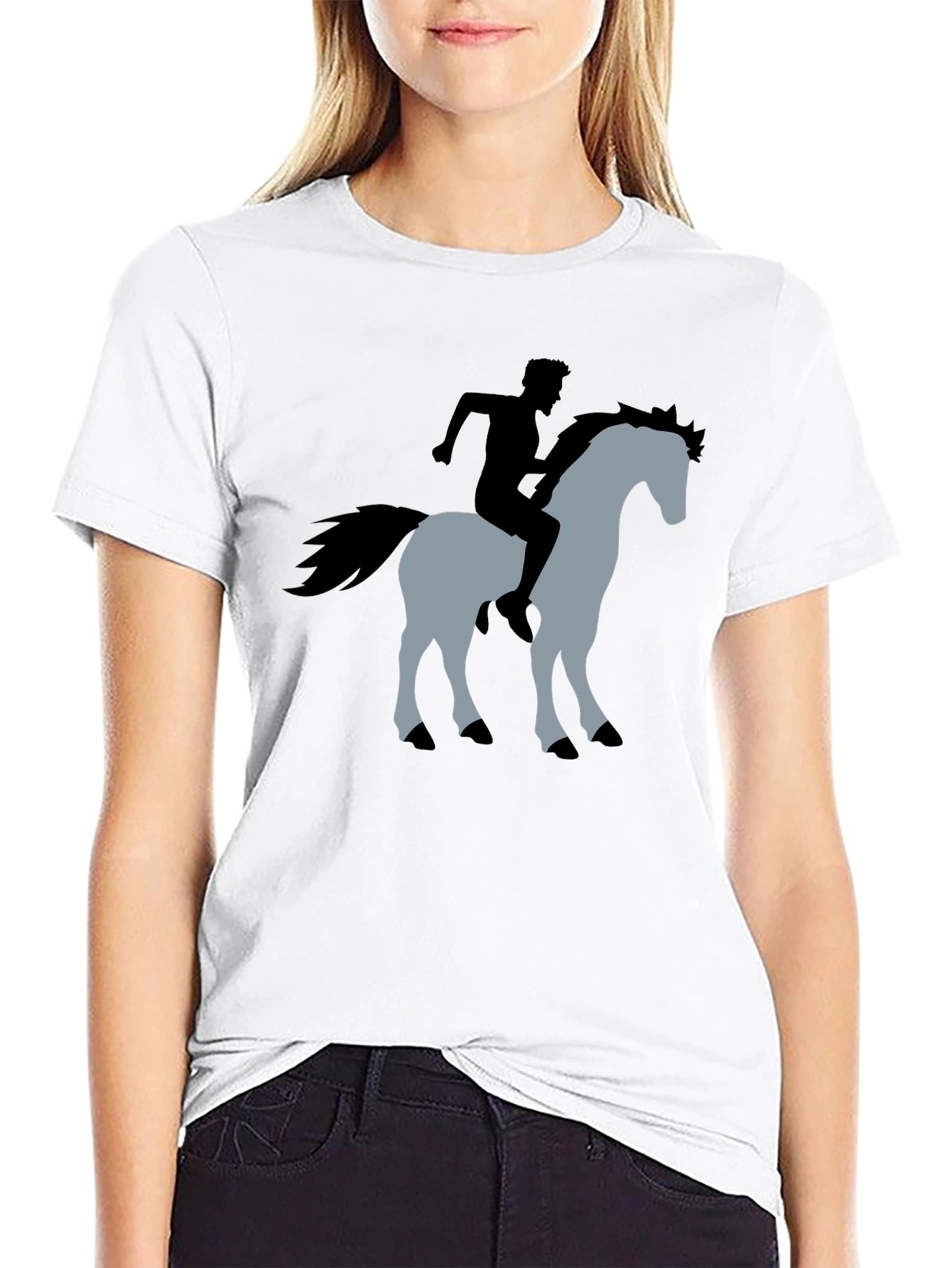 Equestrian Graphic T-Shirt - Stylish Rider Design