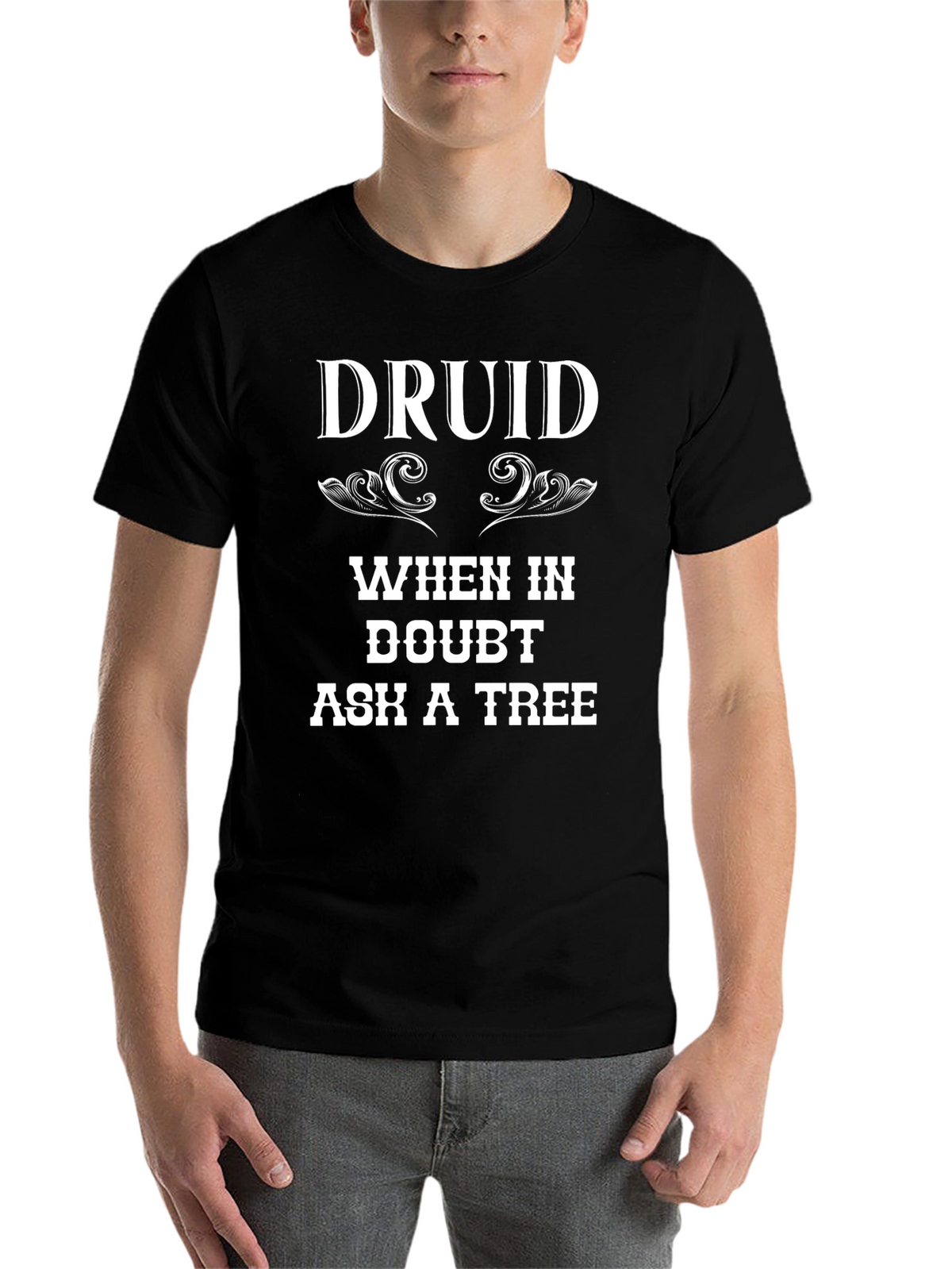 Druid Ask a Tree Graphic T-Shirt