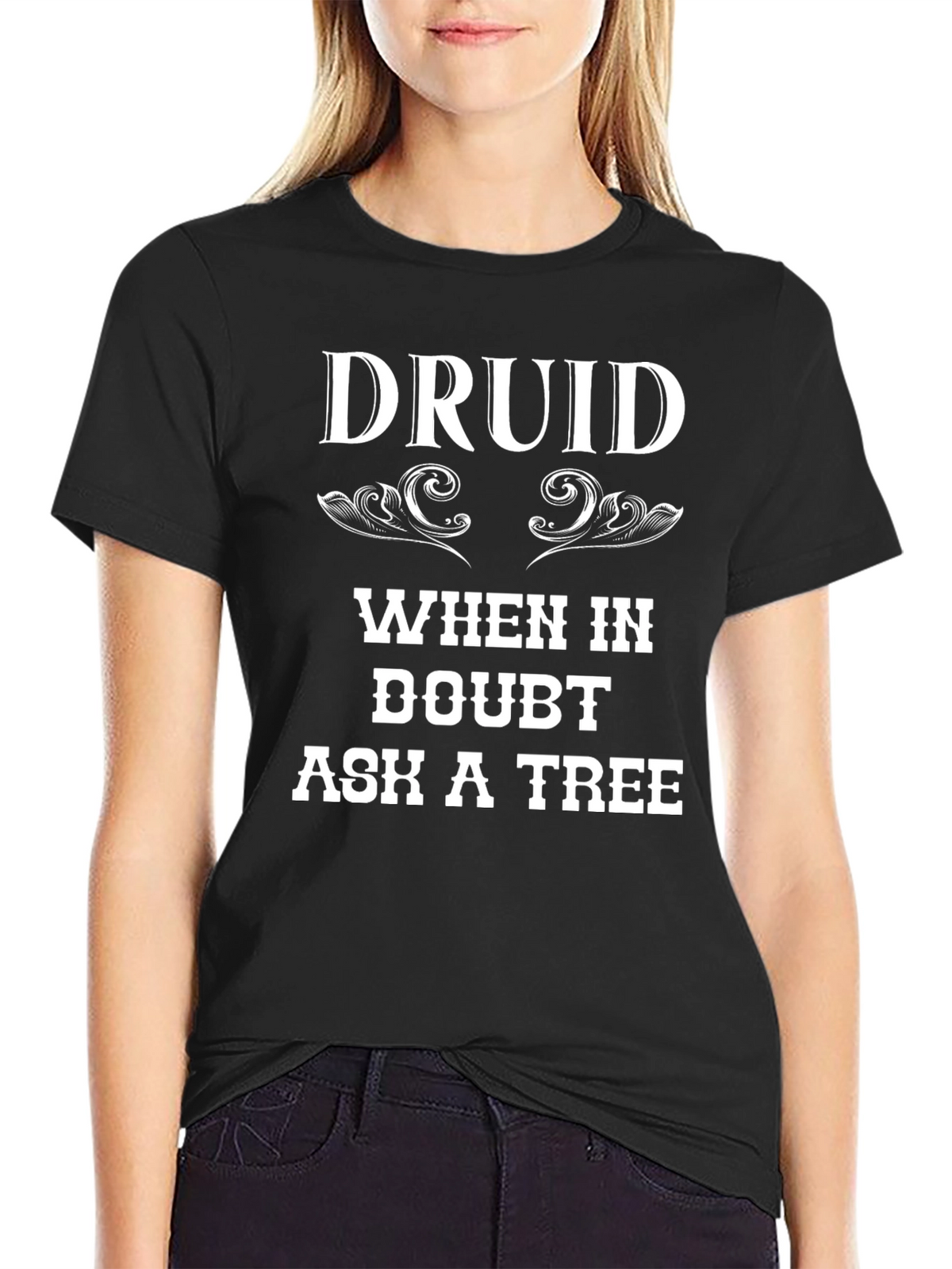 Druid Ask a Tree Graphic T-Shirt