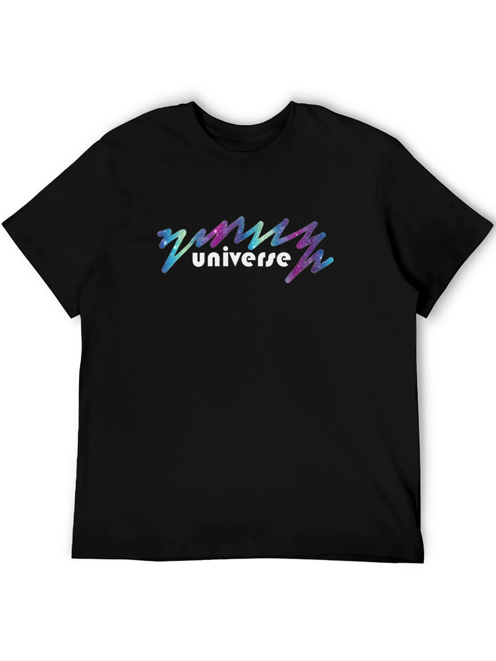 Universe Galaxy Graphic Black T-Shirt