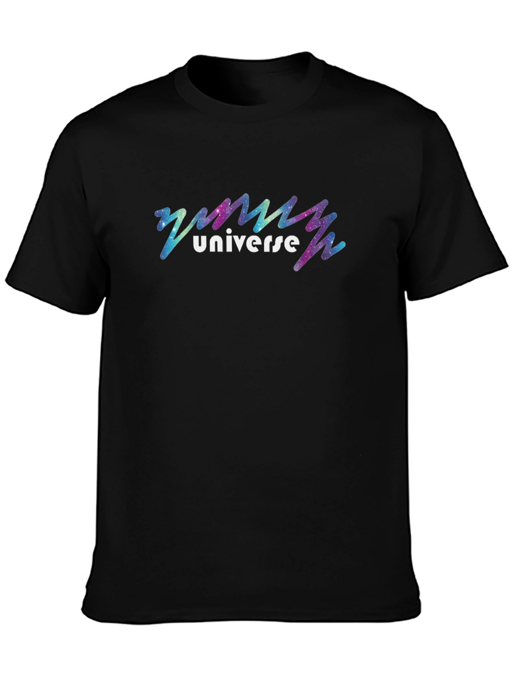 Universe Galaxy Graphic Black T-Shirt