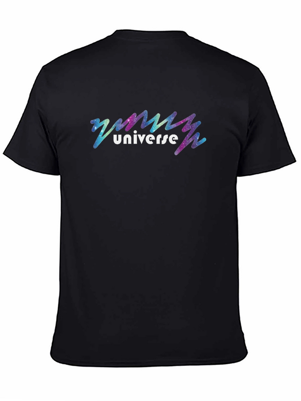 Universe Galaxy Graphic Black T-Shirt