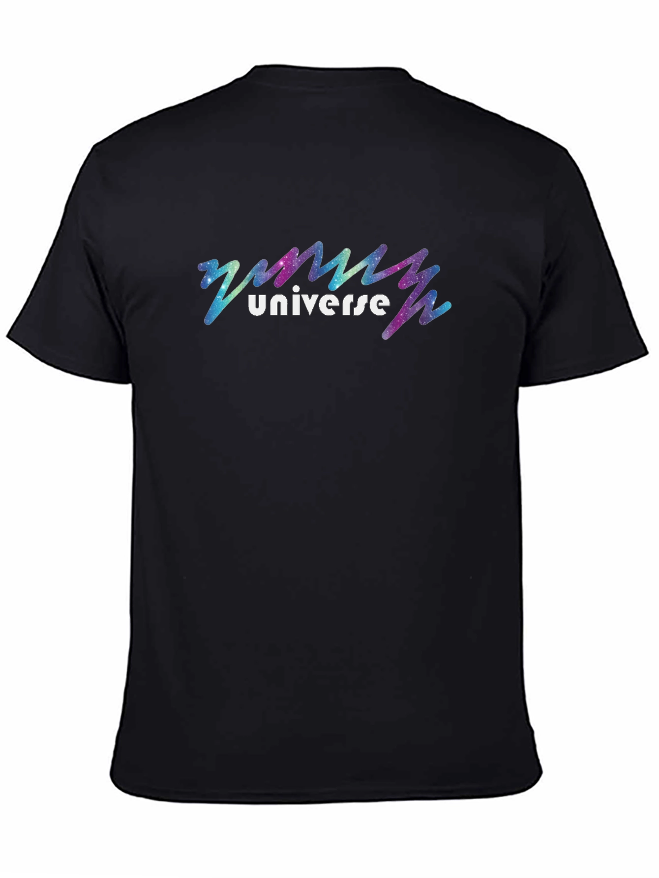 Universe Galaxy Graphic Black T-Shirt