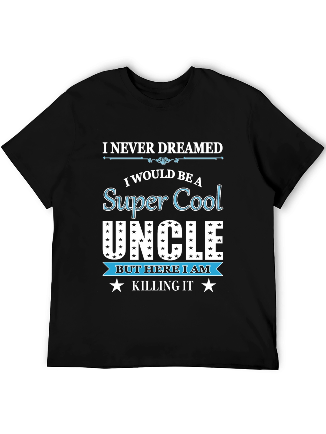 Super Cool Uncle Black T-Shirt