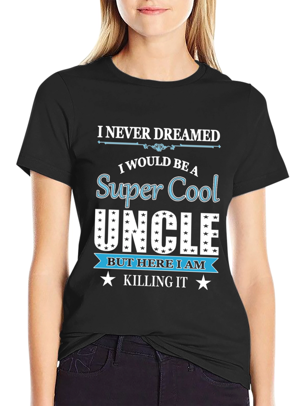 Super Cool Uncle Black T-Shirt