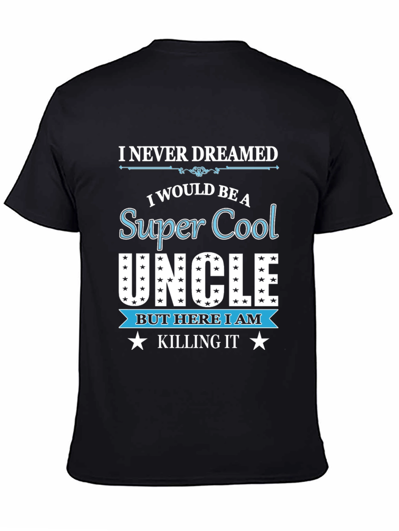 Super Cool Uncle Black T-Shirt