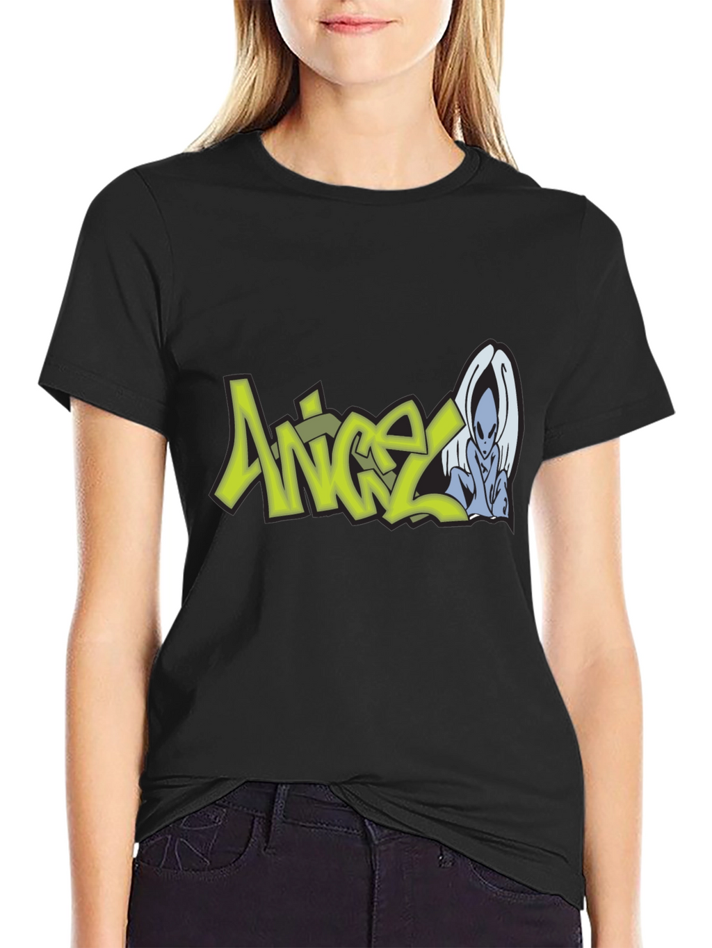 Angel Graphic Print T-Shirt - Urban Streetwear