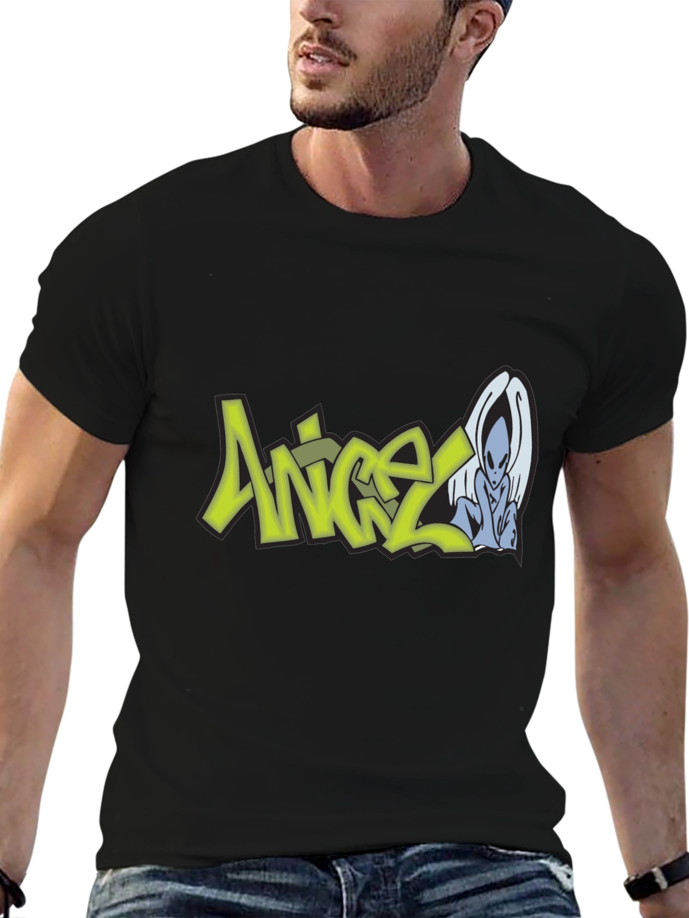 Angel Graphic Print T-Shirt - Urban Streetwear